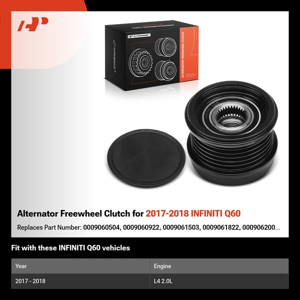 Alternator Freewheel Clutch for 2017-2018 INFINITI Q60