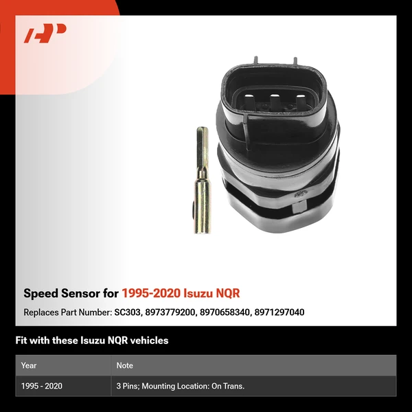 Speed Sensor for 1995-2020 Isuzu NQR