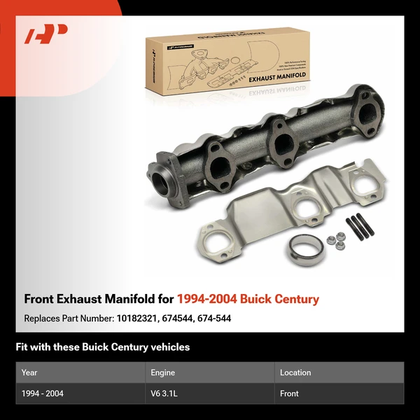 Front Exhaust Manifold for 1994-2004 Buick Century