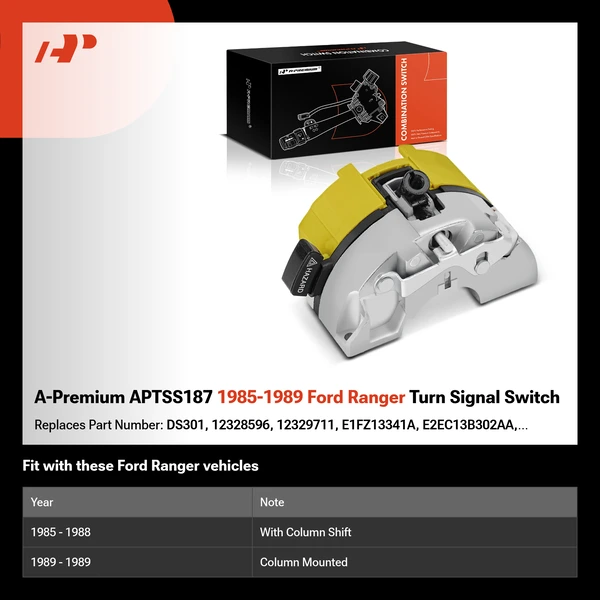 A-Premium APTSS187 1985-1989 Ford Ranger Turn Signal Switch