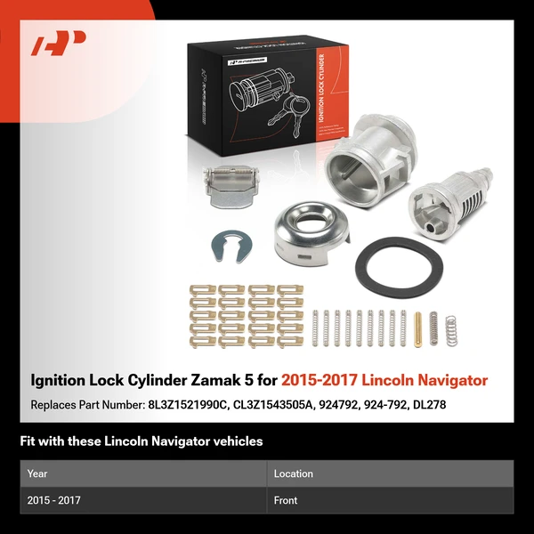 Ignition Lock Cylinder Zamak 5 for 2015-2017 Lincoln Navigator