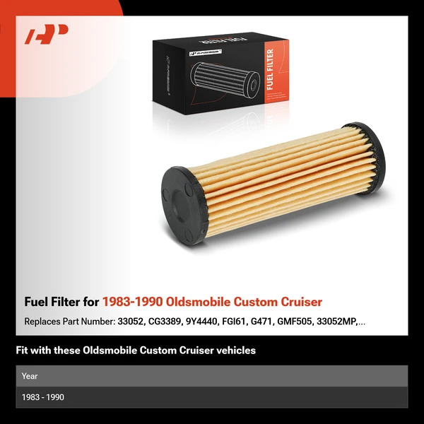 Fuel Filter for 1983-1990 Oldsmobile Custom Cruiser