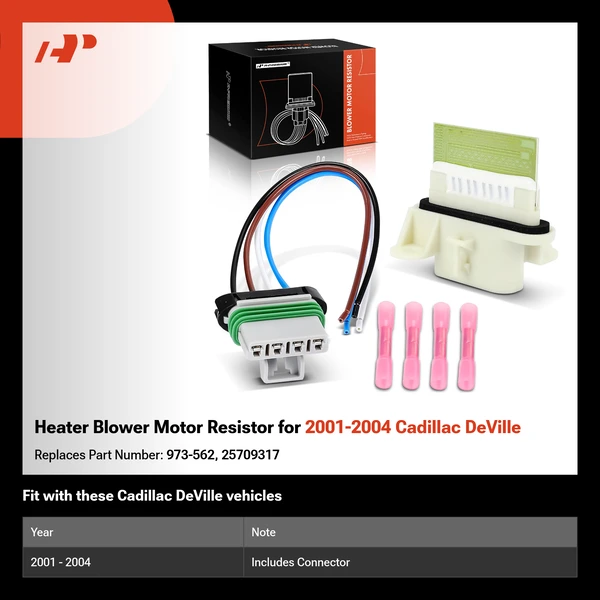 Heater Blower Motor Resistor for 2001-2004 Cadillac DeVille