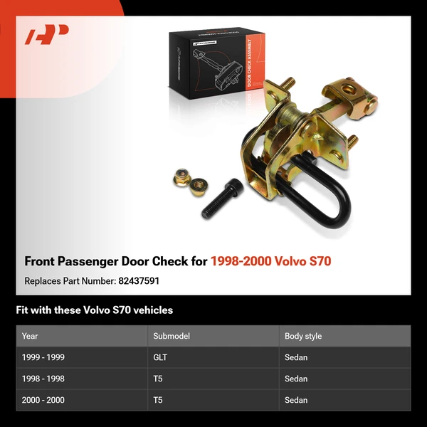 Front Passenger Door Check for 1998-2000 Volvo S70