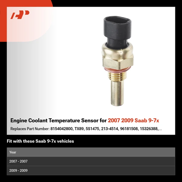 Engine Coolant Temperature Sensor for 2007 2009 Saab 9-7x