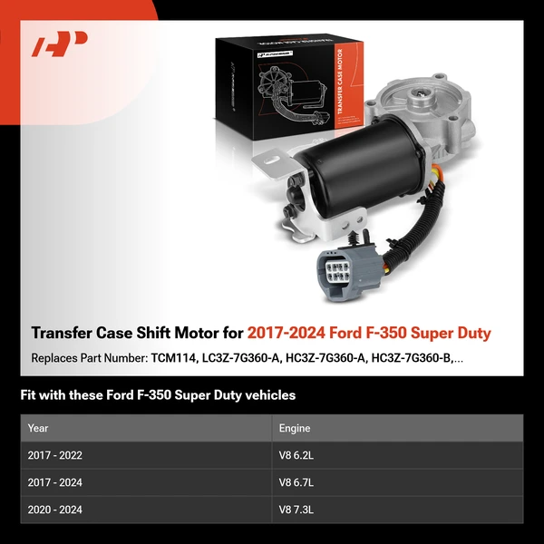 Transfer Case Shift Motor for 2017-2024 Ford F-350 Super Duty