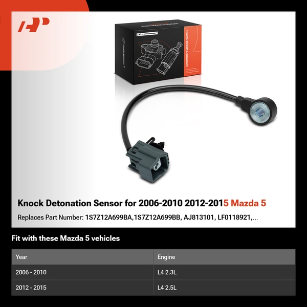 Knock Detonation Sensor for 2006-2010 2012-2015 Mazda 5