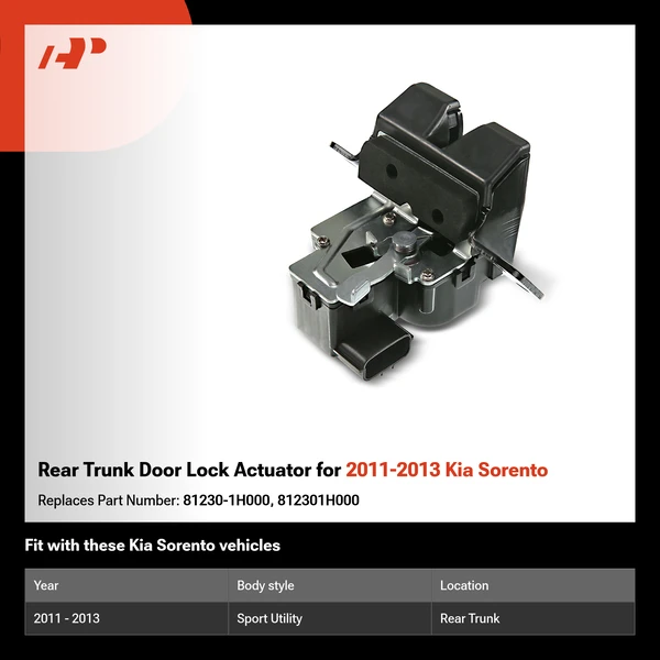 Rear Trunk Door Lock Actuator for 2011-2013 Kia Sorento