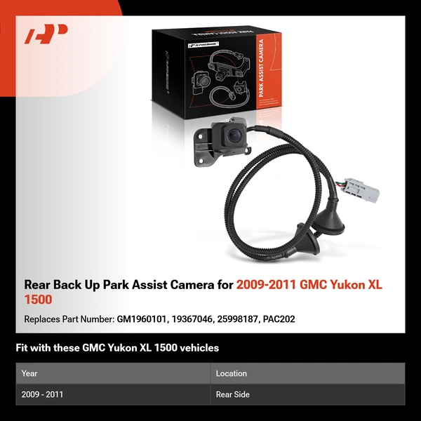Rear Back Up Park Assist Camera for 2009-2011 GMC Yukon XL 1500