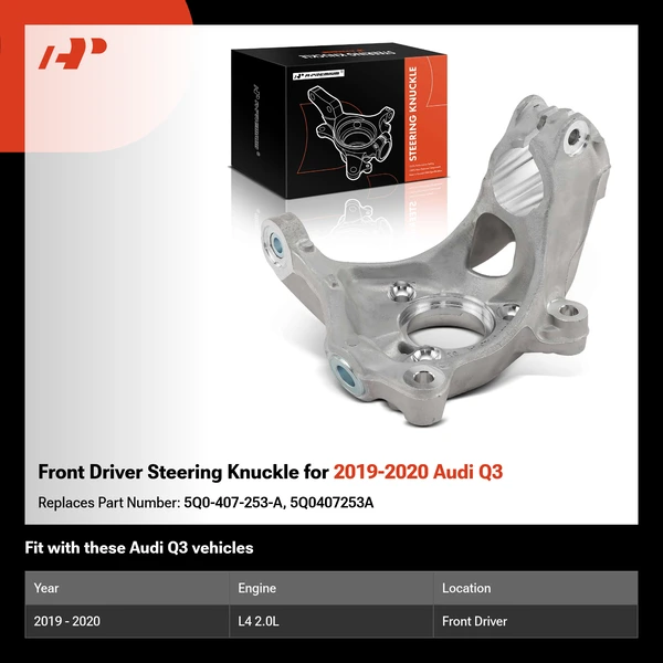 Front Driver Steering Knuckle for 2019-2020 Audi Q3