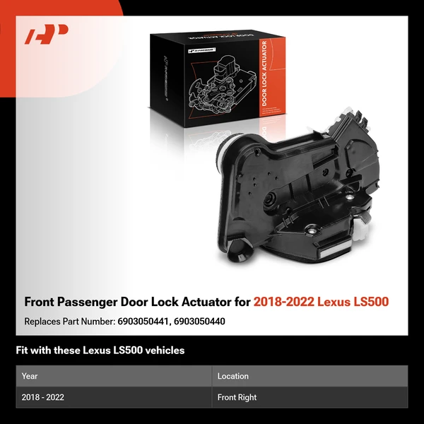 Front Passenger Door Lock Actuator for 2018-2022 Lexus LS500