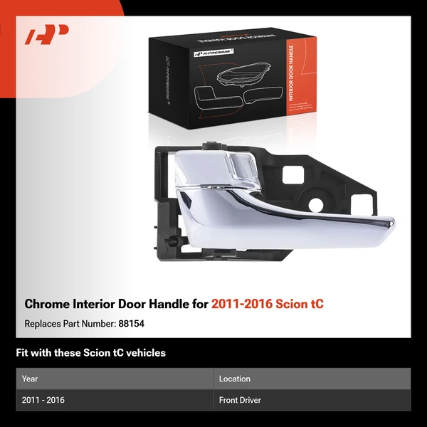Chrome Interior Door Handle for 2011-2016 Scion tC