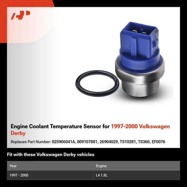 Engine Coolant Temperature Sensor for 1997-2000 Volkswagen Derby