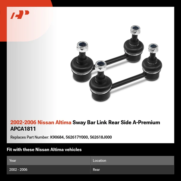 2002-2006 Nissan Altima Sway Bar Link Rear Side A-Premium APCA1811