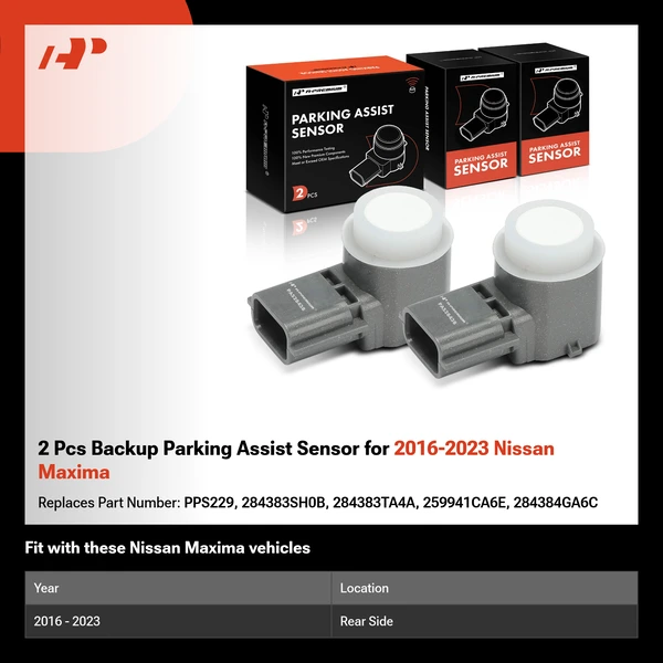 2 Pcs Backup Parking Assist Sensor for 2016-2023 Nissan Maxima