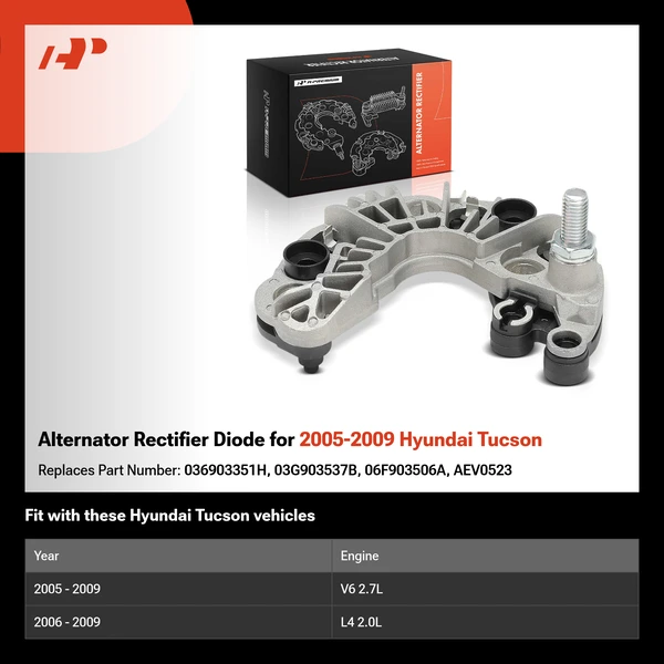 Alternator Rectifier Diode for 2005-2009 Hyundai Tucson