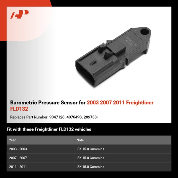 Barometric Pressure Sensor for 2003 2007 2011 Freightliner FLD132
