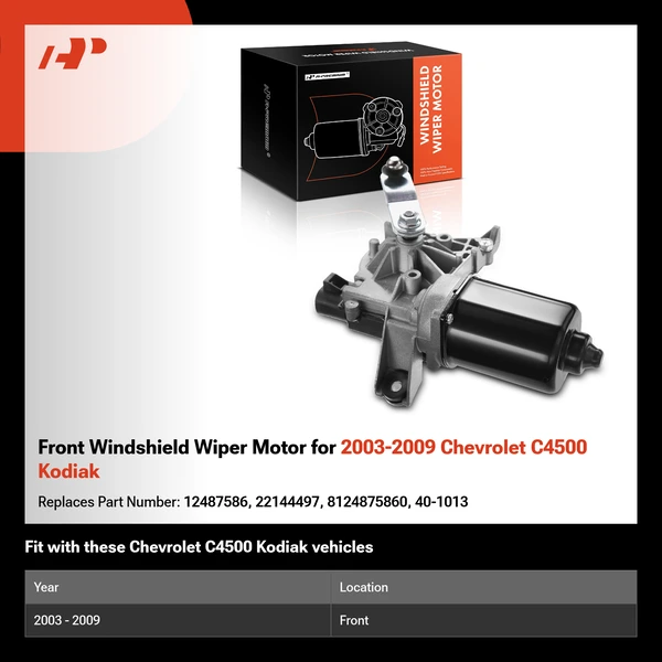 Front Windshield Wiper Motor for 2003-2009 Chevrolet C4500 Kodiak