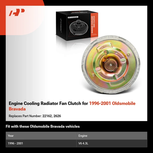 Engine Cooling Radiator Fan Clutch for 1996-2001 Oldsmobile Bravada