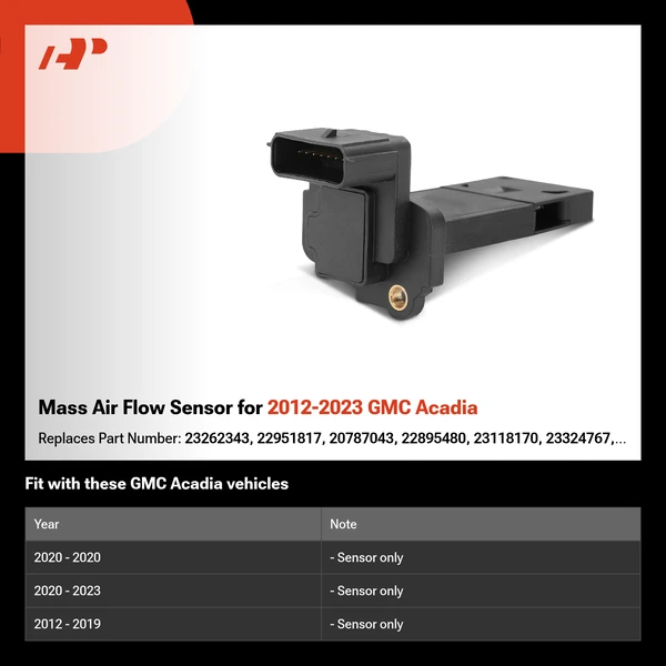 Mass Air Flow Sensor for 2012-2023 GMC Acadia