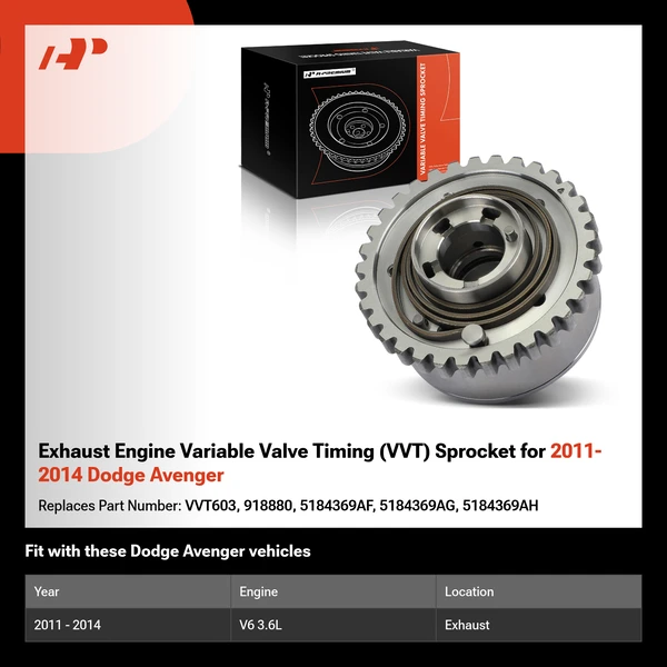 Exhaust Engine Variable Valve Timing (VVT) Sprocket for 2011-2014 Dodge Avenger