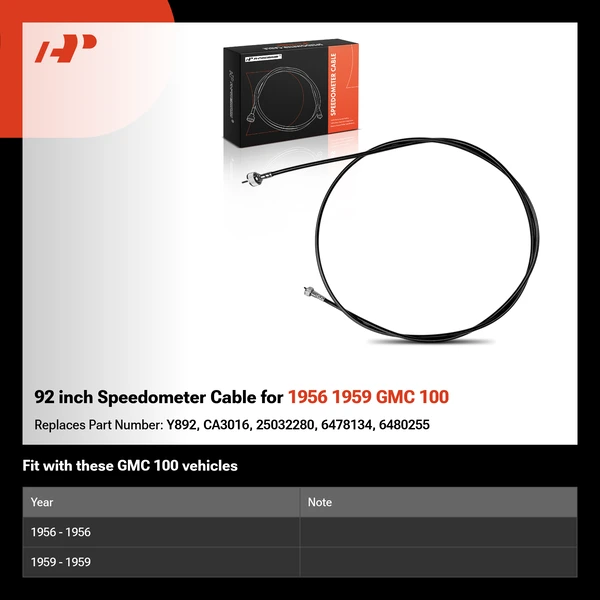 92 inch Speedometer Cable for 1956 1959 GMC 100