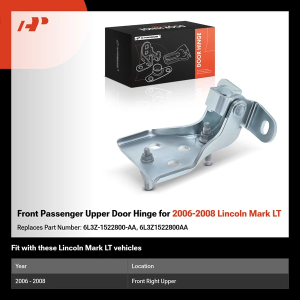 Front Passenger Upper Door Hinge for 2006-2008 Lincoln Mark LT