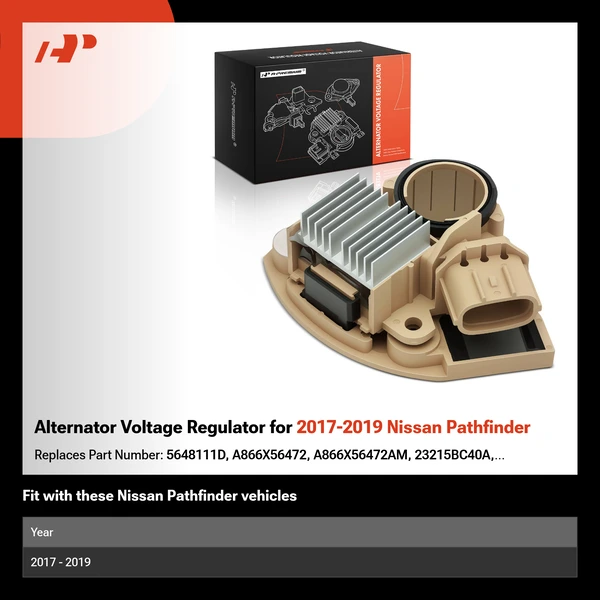 Alternator Voltage Regulator for 2017-2019 Nissan Pathfinder
