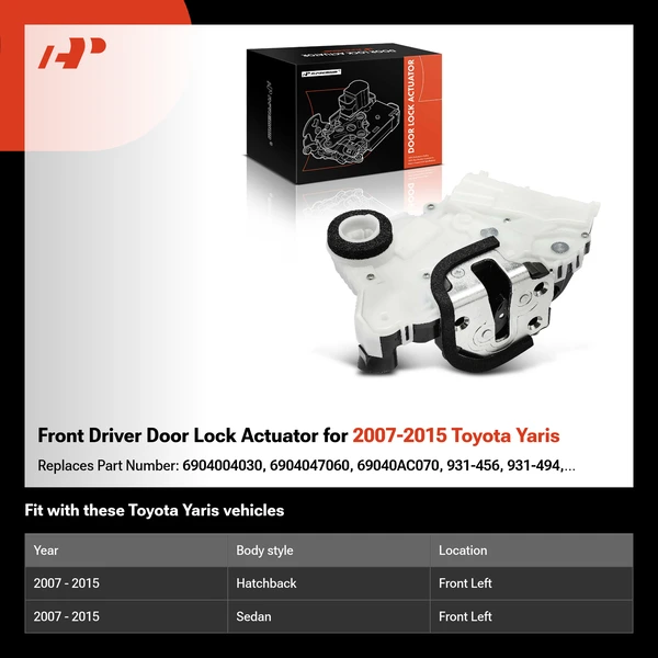 Front Driver Door Lock Actuator for 2007-2015 Toyota Yaris