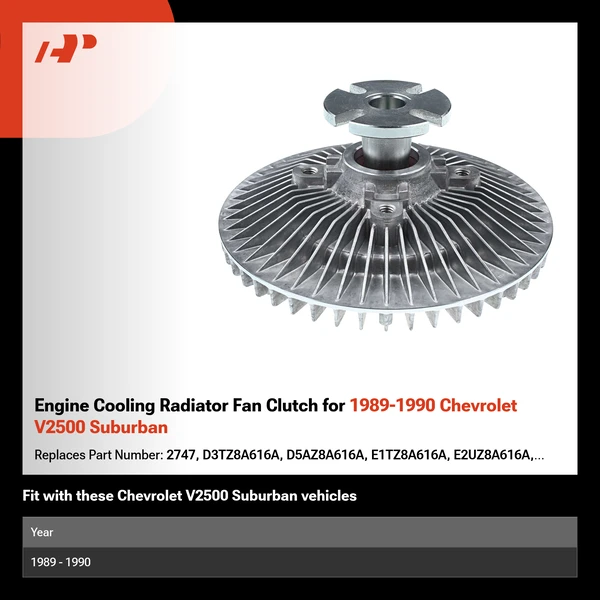 Engine Cooling Radiator Fan Clutch for 1989-1990 Chevrolet V2500 Suburban