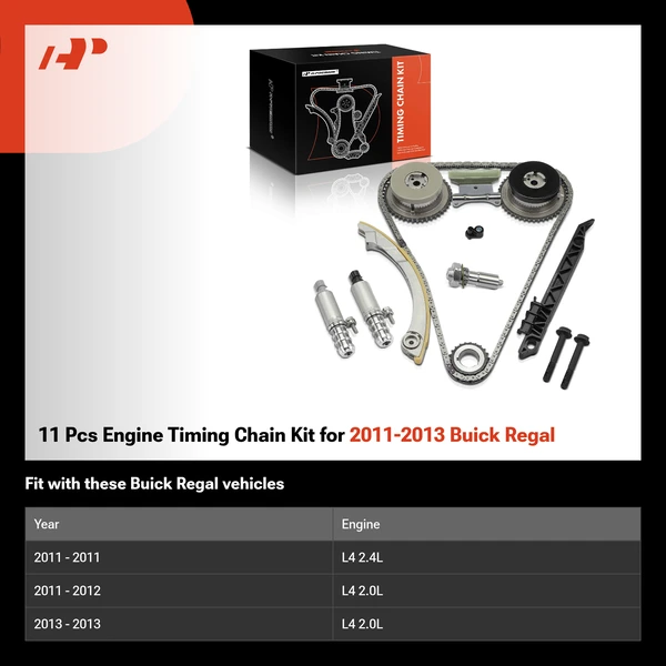 11 Pcs Engine Timing Chain Kit for 2011-2013 Buick Regal