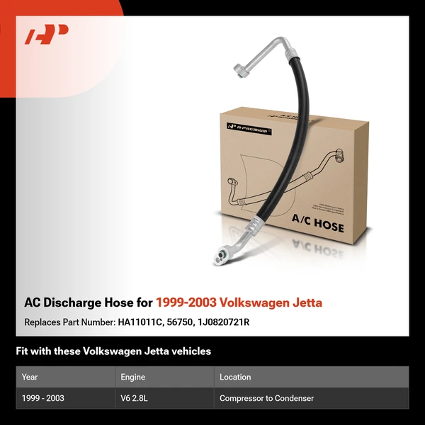 AC Discharge Hose for 1999-2003 Volkswagen Jetta