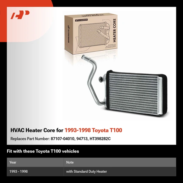 HVAC Heater Core for 1993-1998 Toyota T100