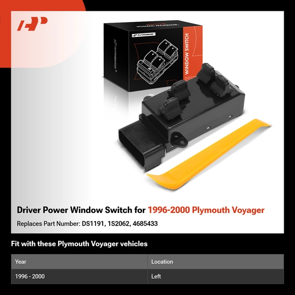 Driver Power Window Switch for 1996-2000 Plymouth Voyager