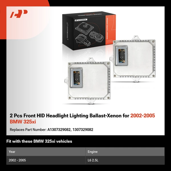 2 Pcs Front HID Headlight Lighting Ballast-Xenon for 2002-2005 BMW 325xi