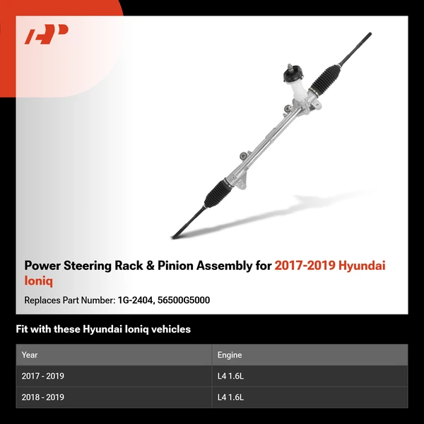 Power Steering Rack & Pinion Assembly for 2017-2019 Hyundai Ioniq