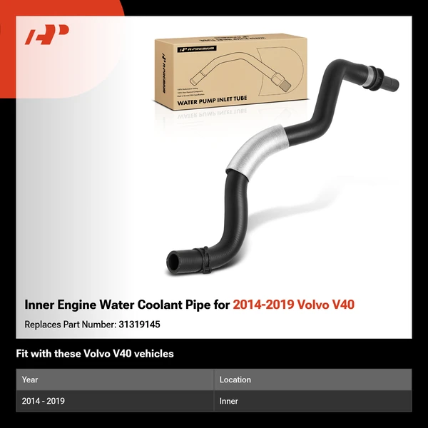 Inner Engine Water Coolant Pipe for 2014-2019 Volvo V40