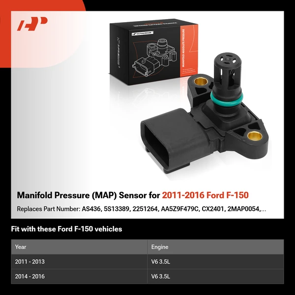 Manifold Pressure (MAP) Sensor for 2011-2016 Ford F-150