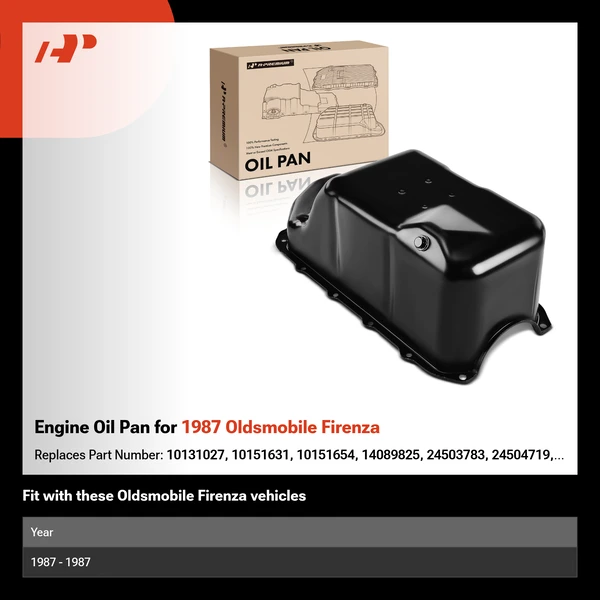 Engine Oil Pan for 1987 Oldsmobile Firenza