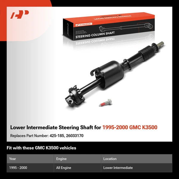 Lower Intermediate Steering Shaft for 1995-2000 GMC K3500