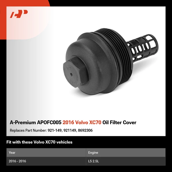 A-Premium APOFC005 2016 Volvo XC70 Oil Filter Cover