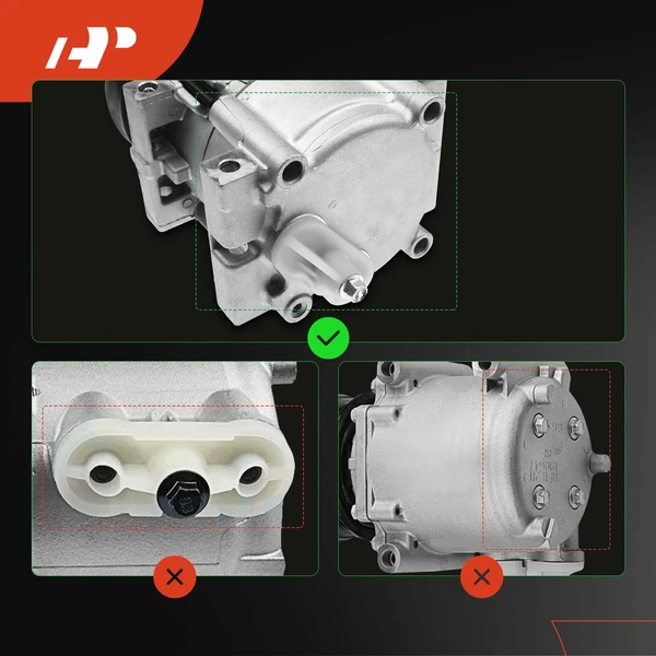 AC Compressor with Clutch with 6-Groove Pulley A-Premium APACC056