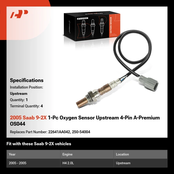2005 Saab 9-2X 1-Pc Oxygen Sensor Upstream 4-Pin A-Premium OS044