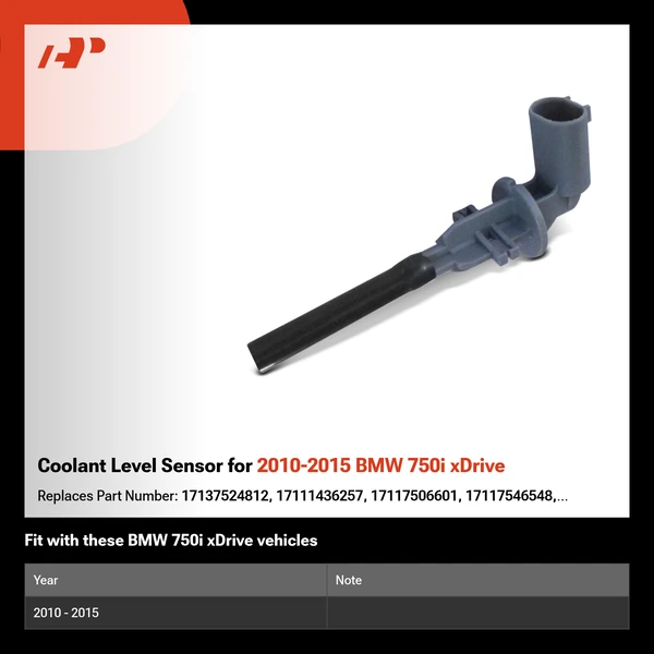 Coolant Level Sensor for 2010-2015 BMW 750i xDrive