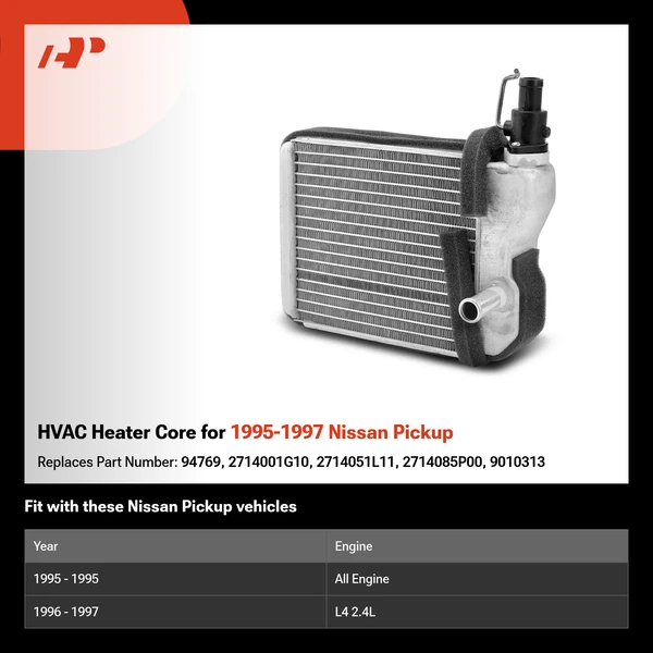 HVAC Heater Core for 1995-1997 Nissan Pickup