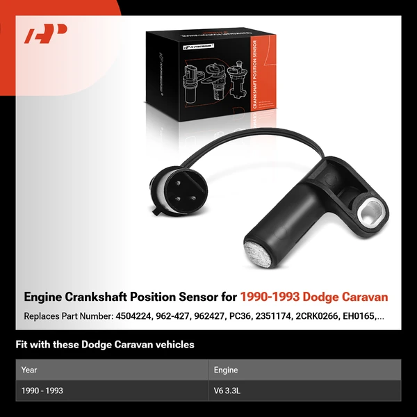 Engine Crankshaft Position Sensor for 1990-1993 Dodge Caravan