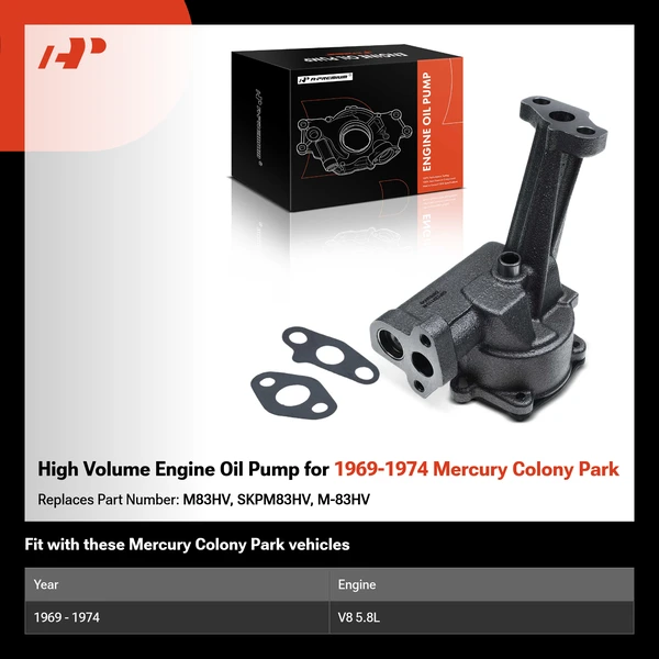 High Volume Engine Oil Pump for 1969-1974 Mercury Colony Park