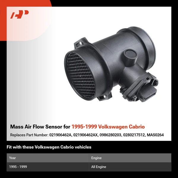 Mass Air Flow Sensor for 1995-1999 Volkswagen Cabrio