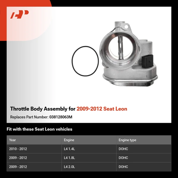 Throttle Body Assembly for 2009-2012 Seat Leon