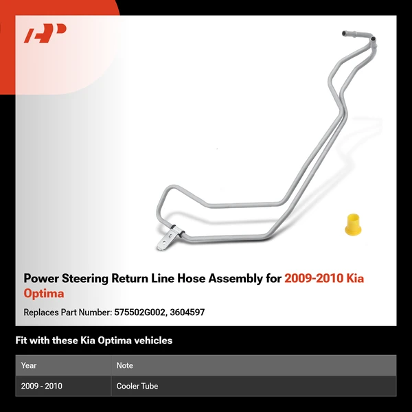 Power Steering Return Line Hose Assembly for 2009-2010 Kia Optima